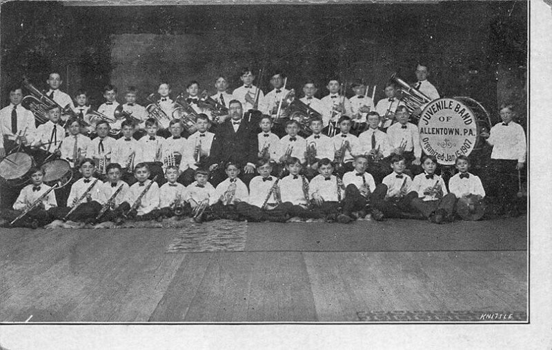 Allentown PA Juvenile Band Organized in 1907, Knittle Postcard