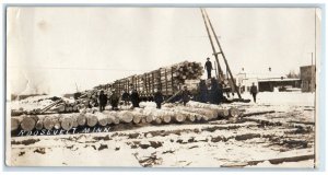 1910 Logging Train Roosevelt Minnesota MN RPPC Photo Posted Antique Postcard