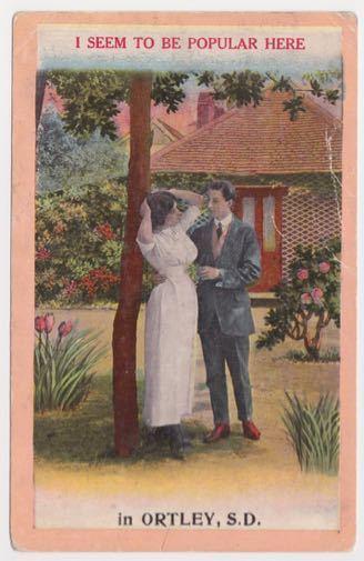 Ortley SD Romantic Bamforth I Seem to Be Popular Here Valentine Postcard A33