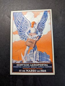 Mint 1928 Brazil Official Airmail Service Inauguration Announcement March 1