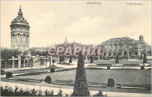 Old Postcard Mannheim Friedrichsplatz