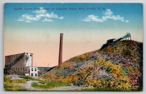 Berlin NH Cords Pulp Wood At Cascade Paper Mill New Hampshire Postcard A40