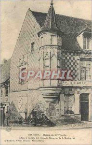 Postcard Old Verneuil fourteenth Century House Situated in the corner of Stre...