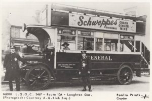 Loughton Bus London Essex With Driver Conductor RPC Postcard