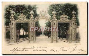 Old Postcard Paris Monceau Park Grille