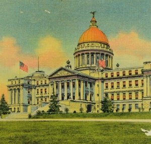Vintage State Capital, Jackson, Mississippi Postcards P48