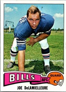 1975 Topps Football Card Buffalo Bills Jor DeLamielleure Guard sk4888