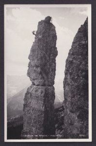 Vintage postcard Guglia De Amicis Misurina Dolomites rock climbing Italy Alps
