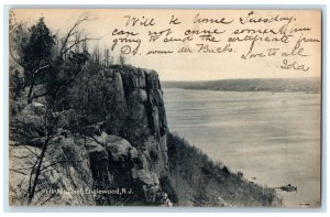 1905 Clinton Point Rocks Lake Trees Englewood New Jersey Posted Vintage Postcard