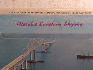 Postcard Folder Florida's Sunshine Skyway, St. Petersburg, Florida