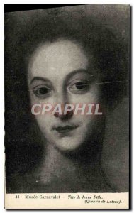 Old Postcard Musee Carnavalet Tete jeuen daughter Quentin Latour