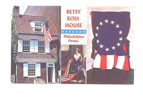 Flags Betty Ross House Philadelphia Pennsylvania,