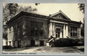 Postcard Public Library in Plymouth, Indiana~132882