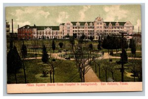 Vintage 1910's Postcard Milam Square Santa Rosa Hospital San Antonio Texas