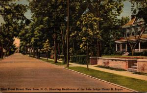 North Carolina New Bern East Front STreet Showing Residence Of Late Judge Hen...