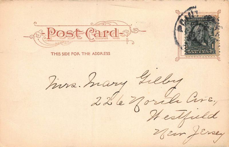 The Arcade, Asbury Park, New Jersey, Early Postcard, Used