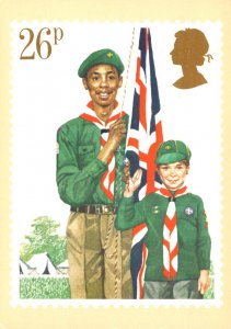 Stamps On Postcard England Youth Organisations Scouts and Cubs