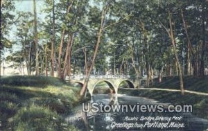 Rustic Bridge, Deering Park in Portland, Maine