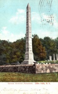 Vintage Postcard 1906 General Herkimer Monument Little Falls New York N. Y.