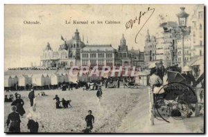 The Kursaal and Cabins -Carte Postale Ancienne Ostend