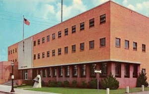 MOBILE, AL Alabama  NEW POLICE BUILDING~Department  c1950's Chrome Postcard