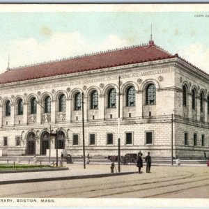 c1910s Boston, MA Public Library Phostint PC Lith Detroit Photographic Mass A324