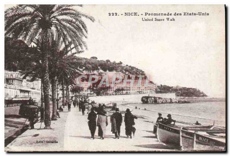 Old Postcard Nice Promenade Des US