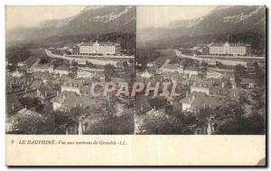 Stereoscopic Card - The Dauphine - View around Grenoble - Old Postcard