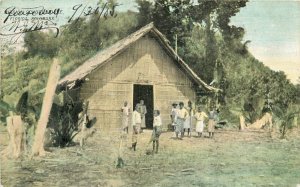 Postcard 1905 Soloman Islands South Pacific Mission School FR24-948