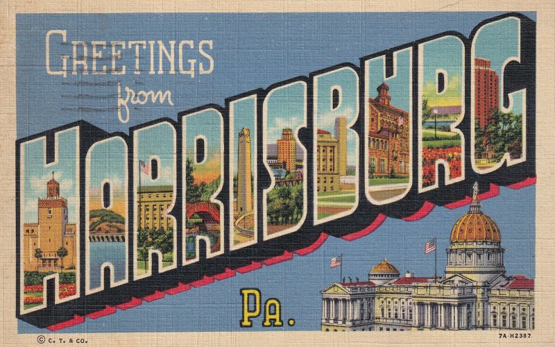 LARGE LETTER, Harrisburg, Pennsylvania, PU-1941