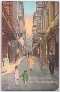 Vintage Old Chinatown San Francisco California Postcard S.F. 122