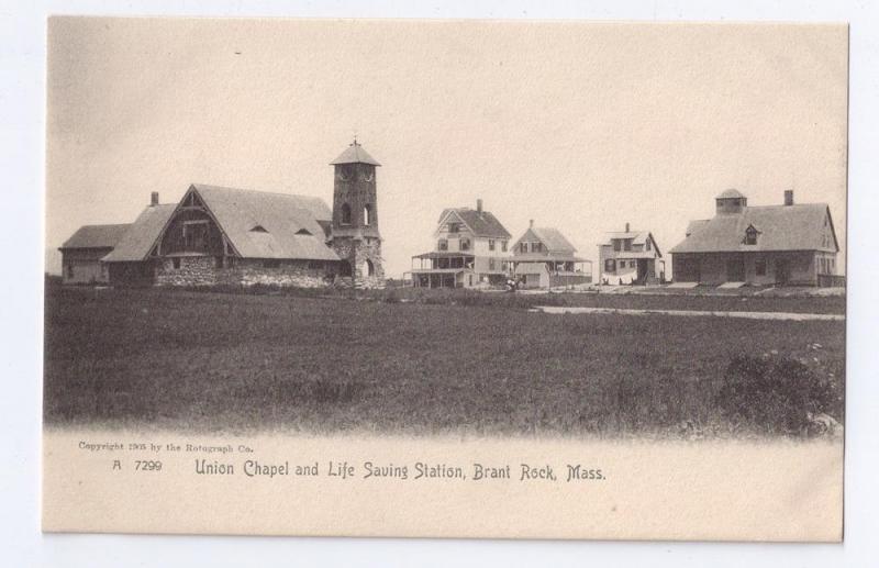 Union Chapel Life Saving Station Brant Rock Rotograph 1905