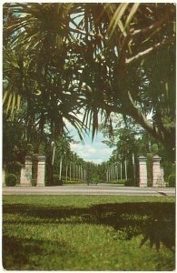 Hialeah Race Course Club House Entrance, Miami, Florida, Vintage Chrome Postcard