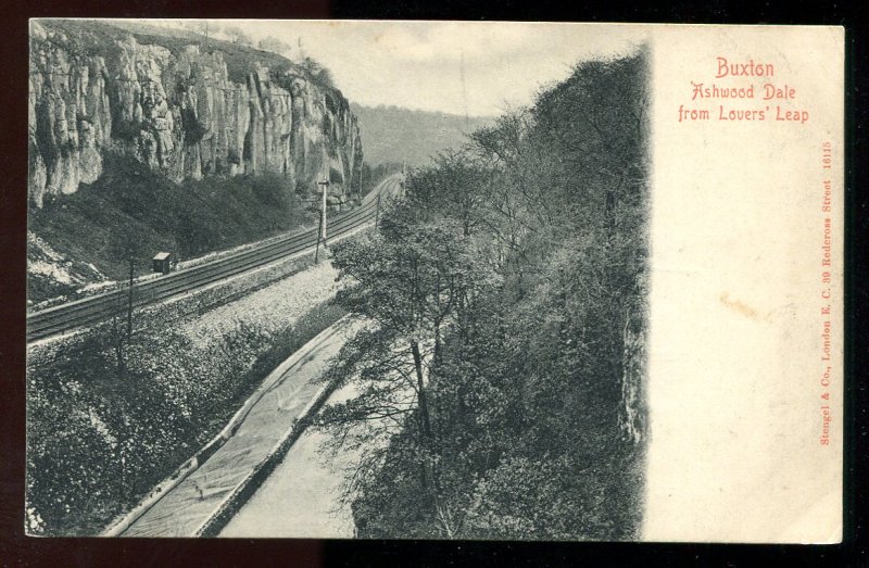 dc301 - BUXTON England 1903 Ashwood Dale Railway Tracks. Squared Circle