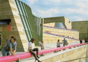 Neue Staatsgalerie Stuttgart German Construction Roof Visitors Rare Postcard