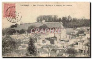 Lormont Old Postcard General view l & # 39eglise and the castle of lormont