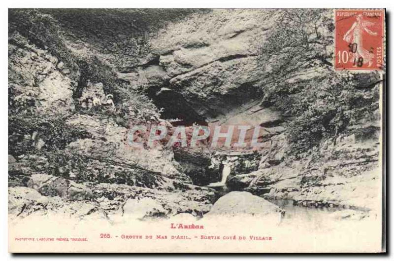Postcard Old Cave Mas D'Asil output side of town