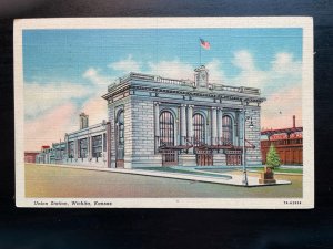 Vintage Postcard 1940 Union Station, Wichita, Kansas