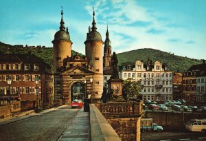 Heidelberg Germany, Heidelberg Bruckentor Cultural Landmark Vintage Postcard