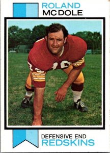 1973 Toops Football Card Roland McDole Washington Redskins sk2411