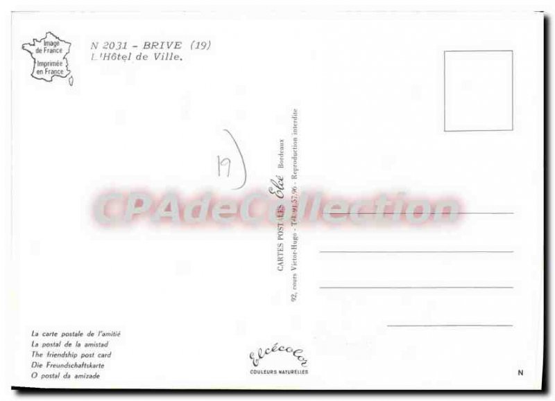 Modern Postcard Brive Hotel De Ville