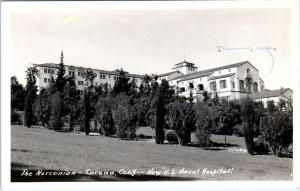 RPPC  CORONA, CA   THE NORCONIAN-Now Naval Hospital  c1940s  Postcard