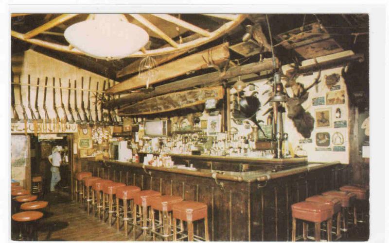 Chiseler's Inn Bar Interior Marysville California postcard