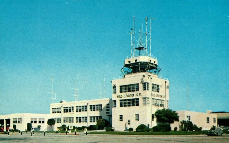 Vintage Naval Air Station Nas Alameda, CA Tower Postcard F49