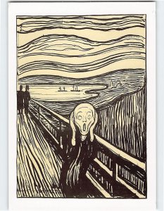 Postcard The Cry By Edvard Munch, The Art Institute of Chicago, Illinois