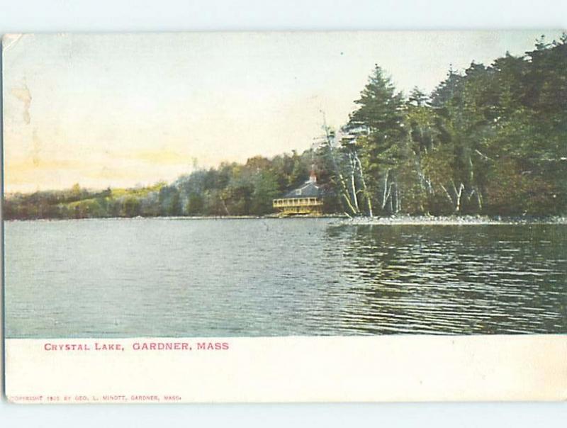 Pre-1907 LAKE SCENE Gardiner Massachusetts MA A1047