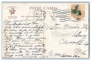 1908 Thanksgiving Greetings Turkey Ellen Clapsaddle Baltimore MD Posted Postcard 