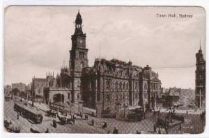 Town Hall Sydney NSW Australia 1912 postcard