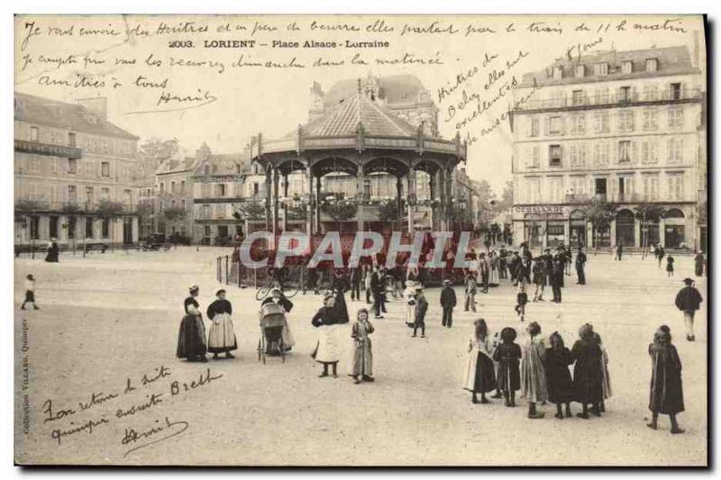 Old Postcard Lorient Place Alsace Lorraine