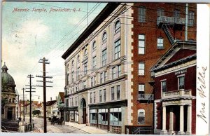 Postcard BUILDING SCENE Pawtucket Rhode Island RI AM7346